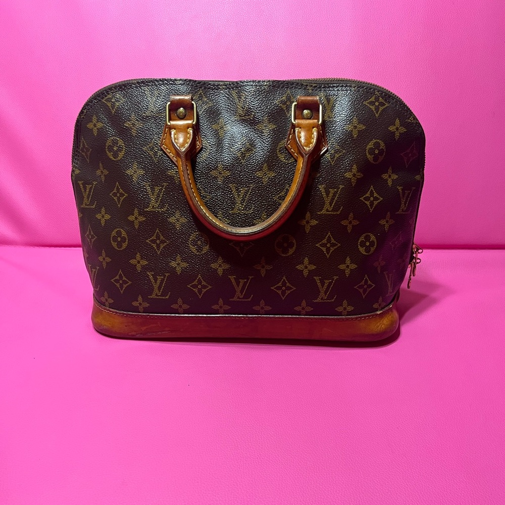 Louis Vuitton Alma, Dark Brown Monogram Satchel